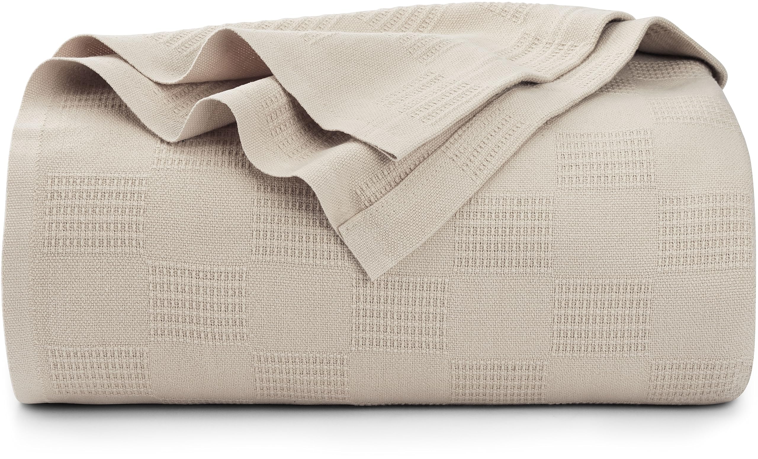 Utopia Bedding 100% Cotton Blanket (Full Size - 90X84 Inches) 350Gsm Lightweight Thermal Blanket, Soft Breathable Blanket For Al