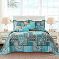 Vaputar Oversized King Size Quilt Bedding Set - Cotton California King Size Bedspreads (108 * 118 In) - Lightweight Floral Quilt