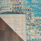 Nourison Passion Light Blue 1'10' X 2'10' Area Rug, Boho, Traditional, Easy Cleaning, Non Shedding, Bed Room, Living Room, Hallway, (2' X 3')