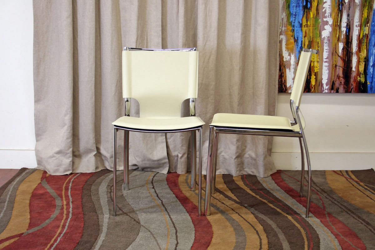 Baxton Studio B57-ALC-1083 Ivory Set of 2 Dining-Chairs, Medium