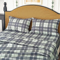 Micoral King Sheet Set Plaid Pattern, 4-Piece Printed Sheets, Silky & Lightweight Bedding Set, 16' Deep Pocket, Ultra Soft & Co