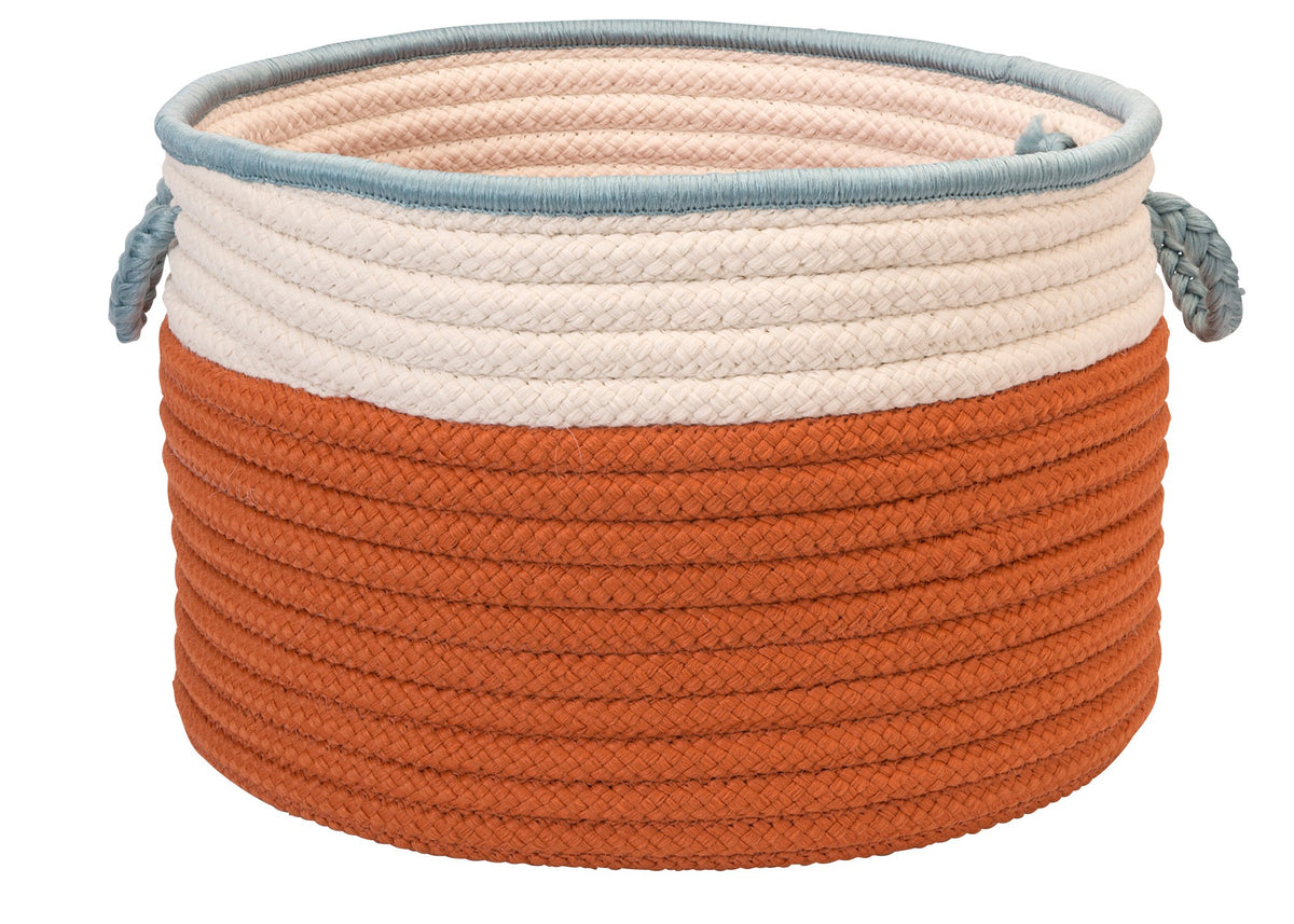 In The Band Storage Bins, 14 By 10Inch, Orange/Light Blue