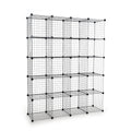 UNICOO - 14 * 14 inch Big Cube Multi Use DIY 20 Cube Wire Grid Organizer,Wardrobe Organizer, Bookcase, Book Shelf, Storage Organ