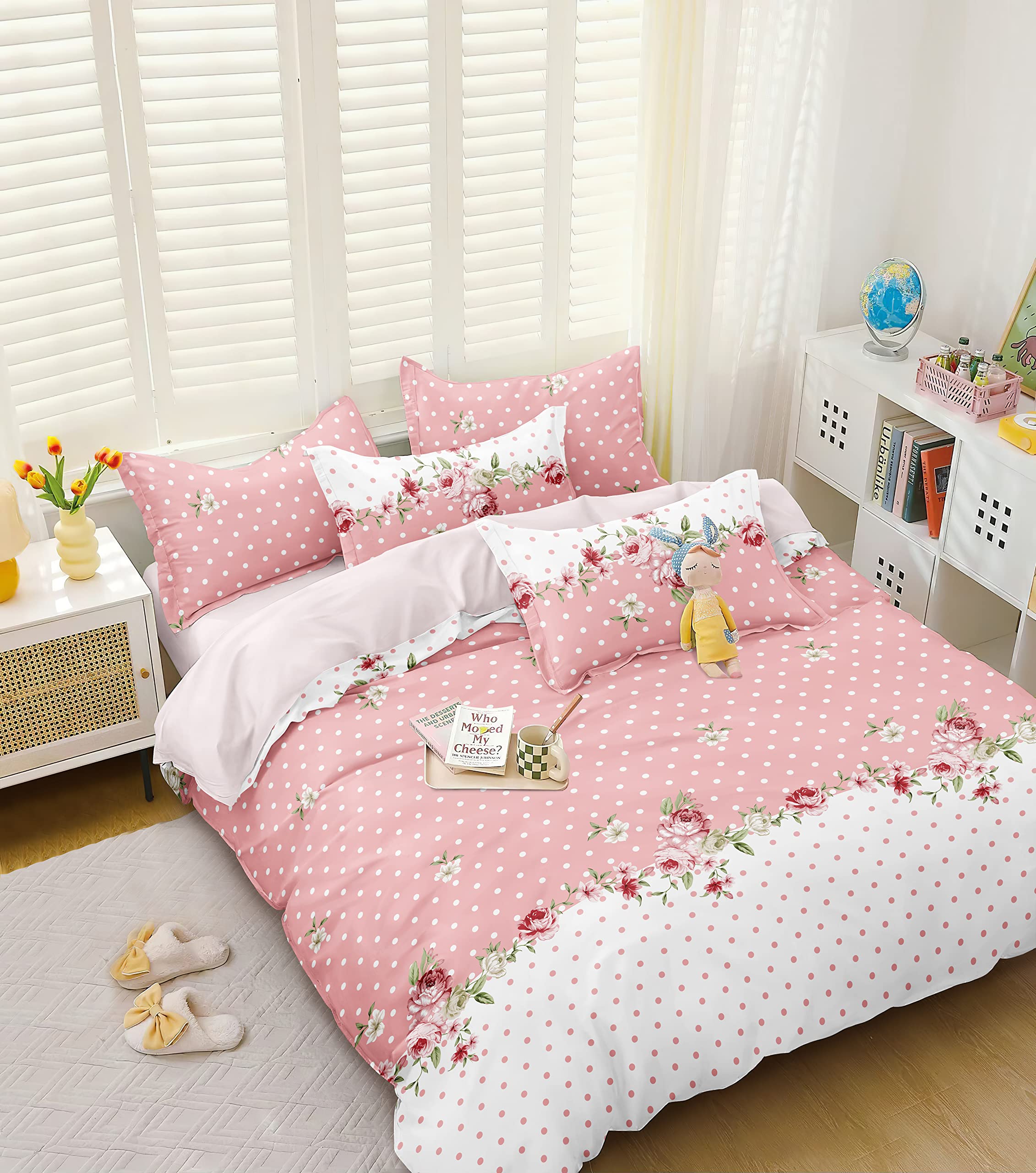Decomizer Super Soft Glace Cotton 300 Tc King Size Ac Comforter || Blanket || Duvet With 1 King Size Elastic Fitted Bedsheet 72