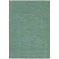 Nourison Essentials Indoor/Outdoor Blue Green 4' X 6' Area Rug, Easy Cleaning, Non Shedding, Bed Room, Living Room, Dining Room,