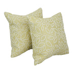 Blazing Needles Square Polyester Jacquard Throw Pillows, 17", Florian Pineap 2 Count