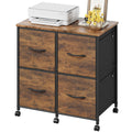 HIGDBFE 4 Drawer Lateral File Cabinet, Mobile Filing Cabinet Printer Stand