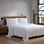 Wrangler - Sheet Set, Breathable & Wrinkle Resistant Bedding, Includes Matching Sham & Pillowcases, Yellowstone Inspired, Western Luxurious Bedding Set (Stamped Logo Blue, King)