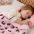 Uttermara Kids Weighted Blanket 3 Lbs, Ultra Cozy Flannel Minky Dotted And Cotton Sided With Cartoon Patterns, Heavy Blanket Gre