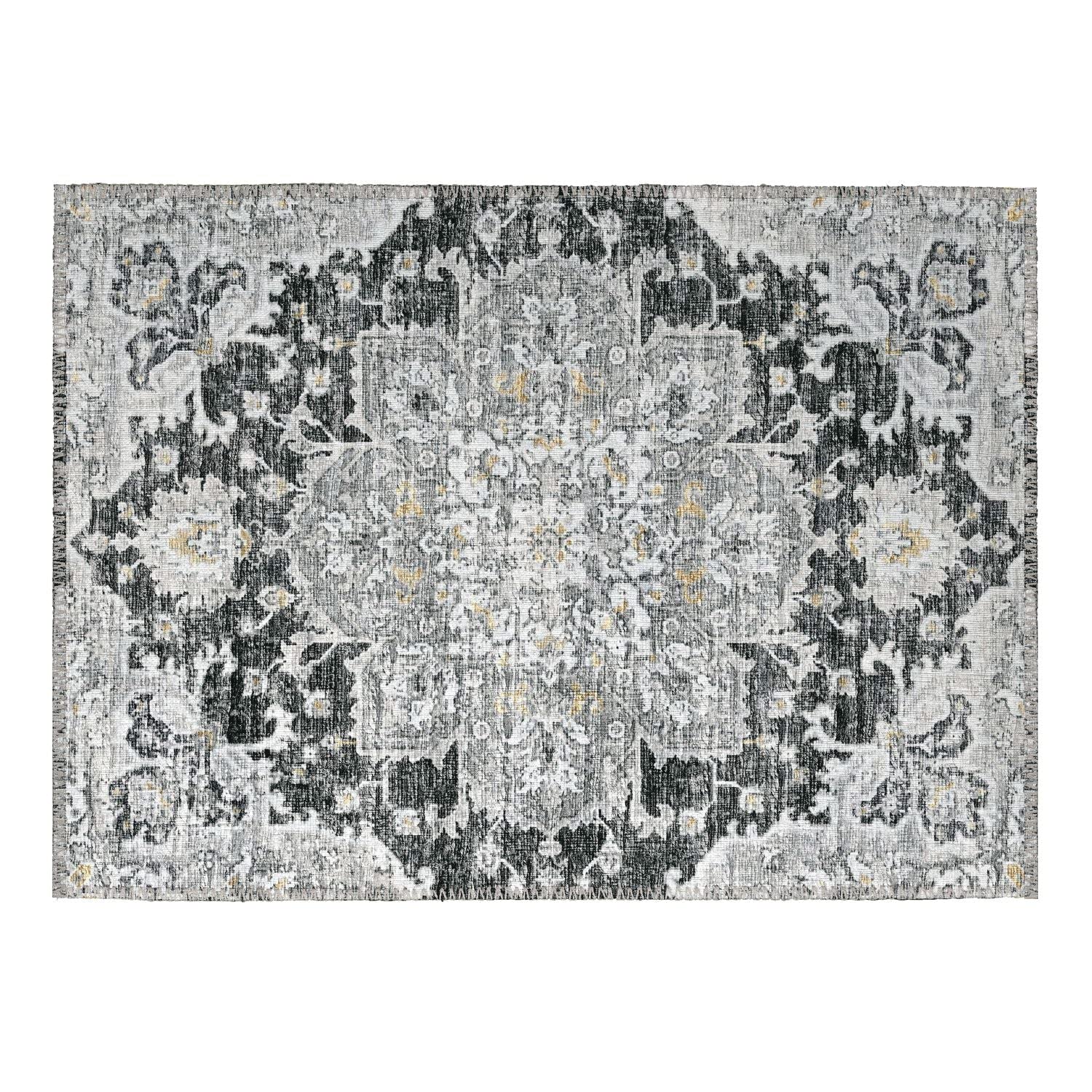 Marbella Mb3 Black Traditional Rug Rectangle 9' X 12'