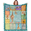 Qojuyo Giraffe Gifts, Giraffe Gift Throw Blanket 60'X50', Giraffe Gifts For Women/Girls, Giraffe Gifts For Giraffe Lovers, Gif