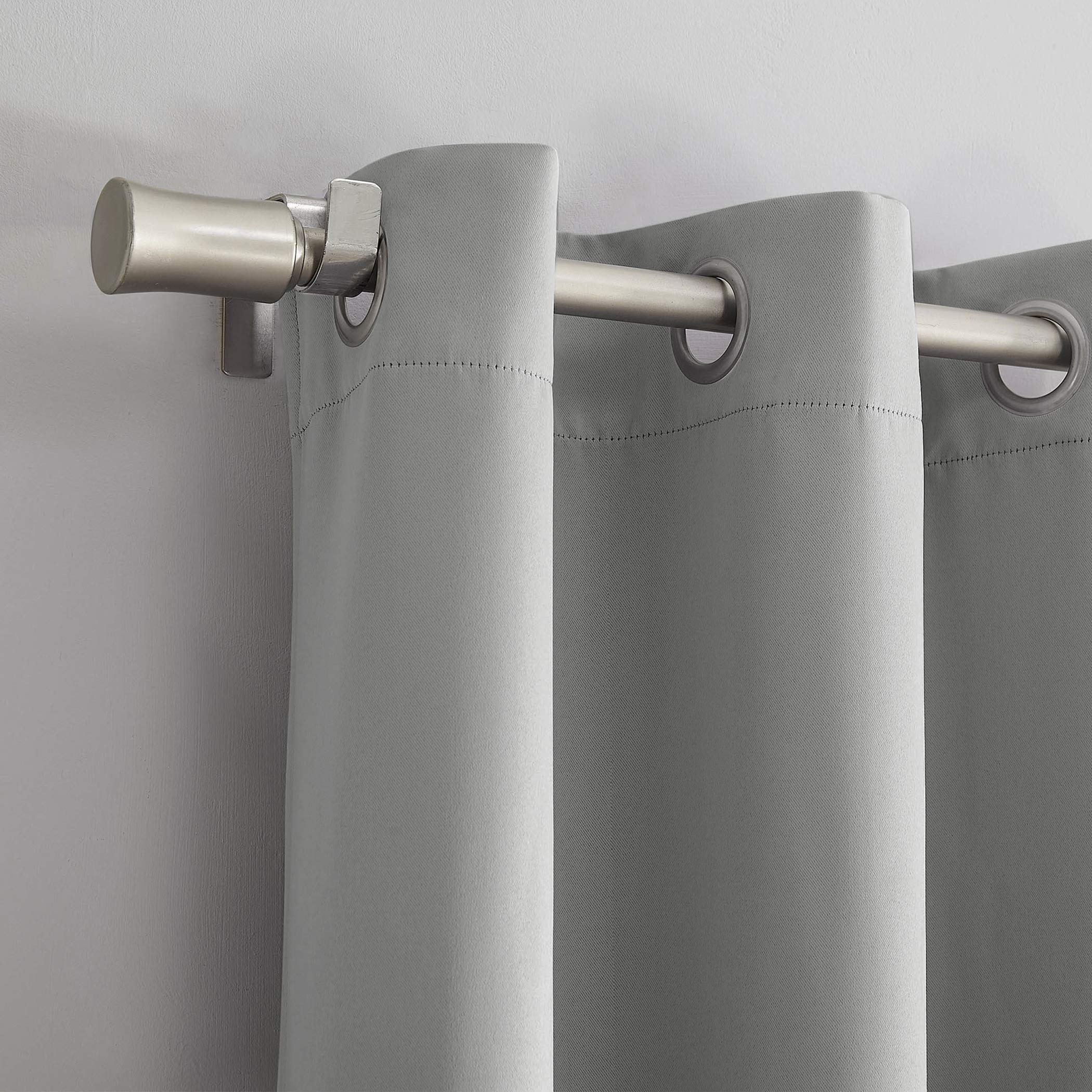Sun Zero Riley Kids Bedroom Blackout Grommet Curtain Panel, 40' X 95', Silver Gray