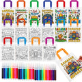 Gilprop 40 Pcs Ramadan Coloring Goodie Bags Bulk with Paint Pens Eid Mubarak Party Favors Coloring Gift Bags Ramadan Crafts Reus