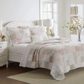 Laura Ashley Home - Quilt Set, Cotton Reversible Bedding With Matching Shams, Home Decor Ideal For All Seasons (Celina Patchwork