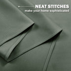 Nicetown Blackout Valance Curtains Room Darkening, Short Kitchen Curtain Valances, Grommet Top Window Curtains Topper Tiers For Bedroom/Living Room/Basement(2 Panels, 42X18 Inches, Dark Mallard)