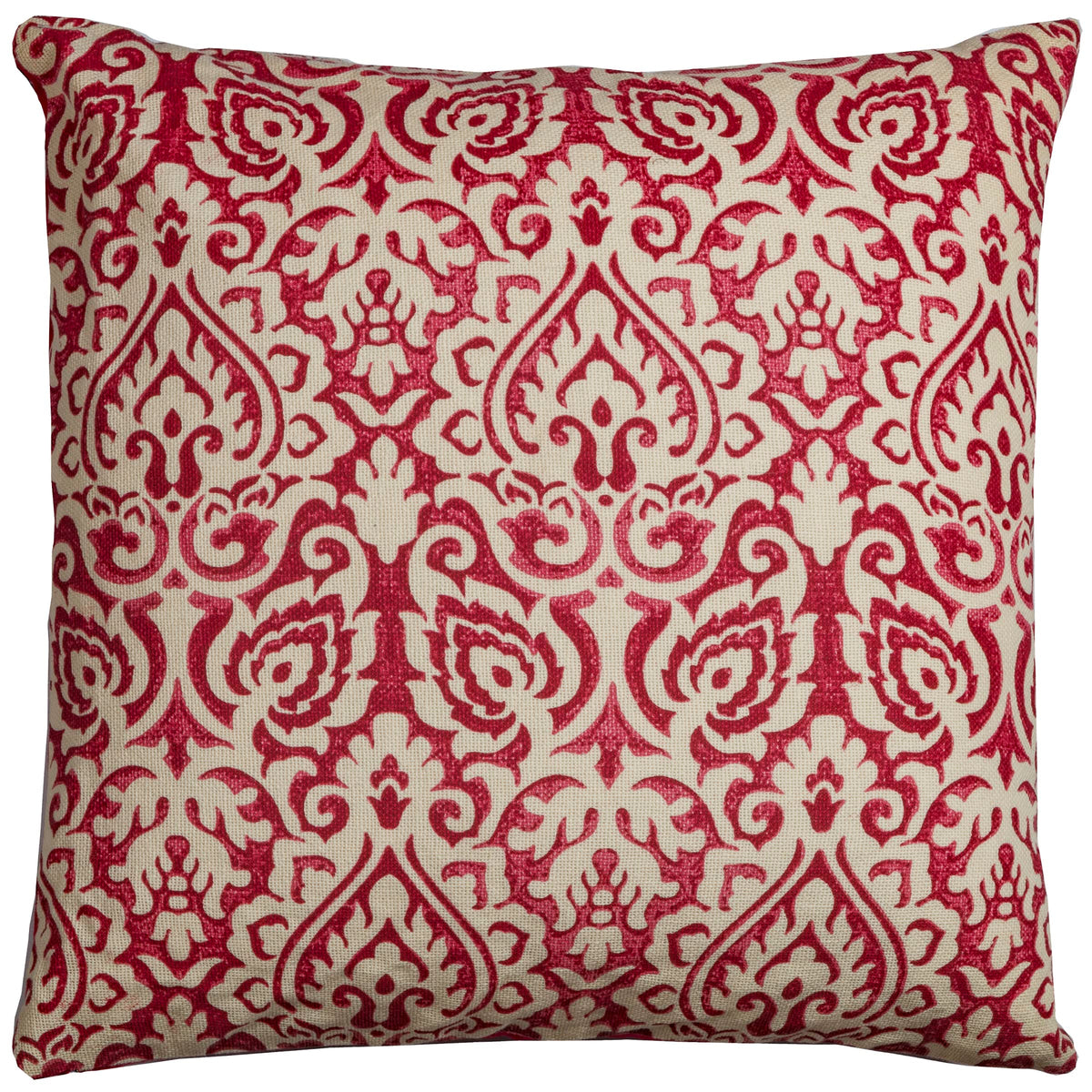 Rizzy Home | T11815 | 22"x22" Red/Neutral/Orange Decorative Pillow | Down Fill