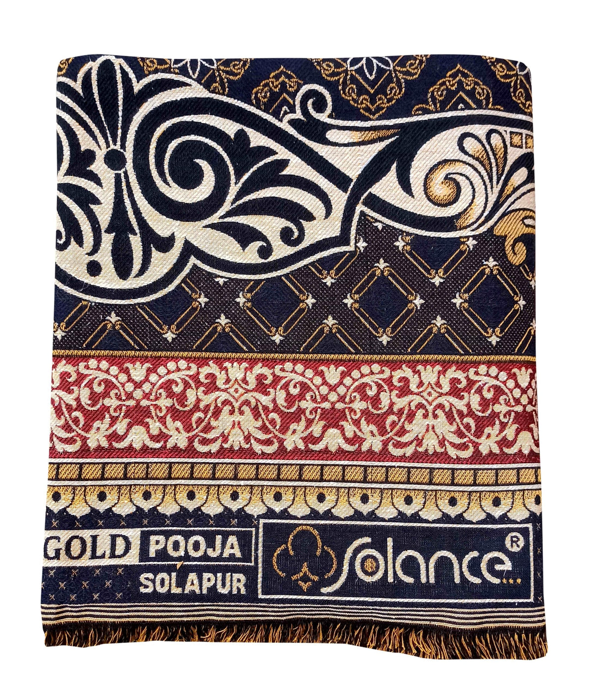 Mandhania Cotton 400 TC Solupuri Bedsheet (Double_Multicolour)