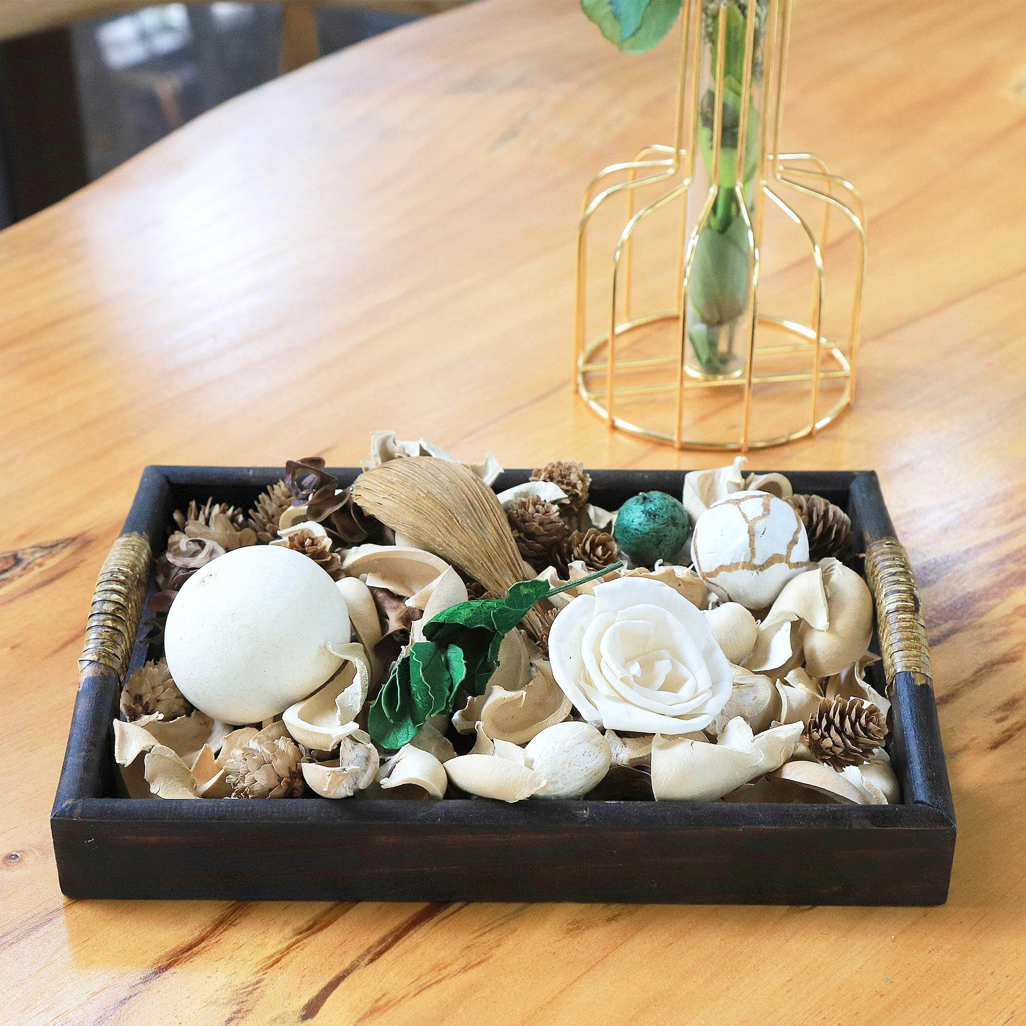 Qingbei Rina Potpourri Dried Flowers,Peach Scented Decorative Potpourri Bowl Filler,Vase Filler,Home Fragrance Smell,Bathroom De