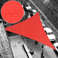 Shademart 6' X 11' X 12.5' Red Waterproof Shade Sail Beige Sun Shade Sail Triangle Custom Size Water Resistant Canopy Awning She
