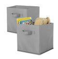 Whitmor Collapsible Cubes - 10.5 x 10.5 x 11 inches - Gray - Set of 4