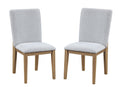 LILOLA LIVING Delphine Set of 2 Gray Linen Fabric Dining Chair
