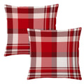 Aofanggo Christmas Pillow Covers 18X18 Inch Set Of 2 Red Buffalo Check Plaids Tartan Gingham Holiday Decor Xmas Winter Throw Pil