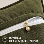 Miulee Pack Of 2 Olive Green Decorative Pillow Covers 18X18 Inch Soft Chenille Luxurious Couch Throw Pillows Farmhouse Cushion Covers With Elegant Design For Sofa Bedroom Living Room Home Decor