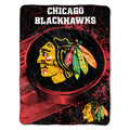 Northwest Officially Licensed NHL Chicago Blackhawks Ice Dash Micro Raschel Throw Blanket, 46 x 60, Multi Color