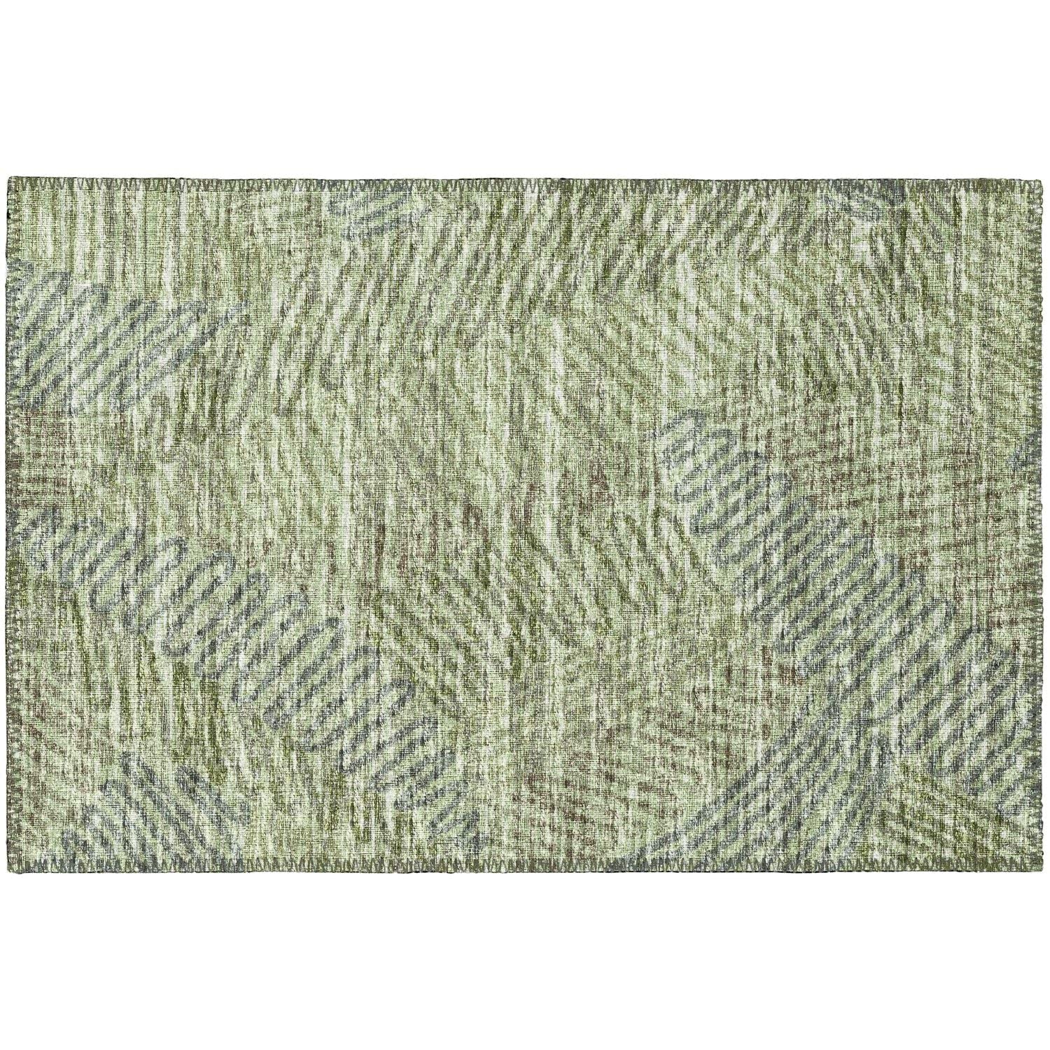 Sedona Sn11 Green Transitional Rug Rectangle 3' X 5'