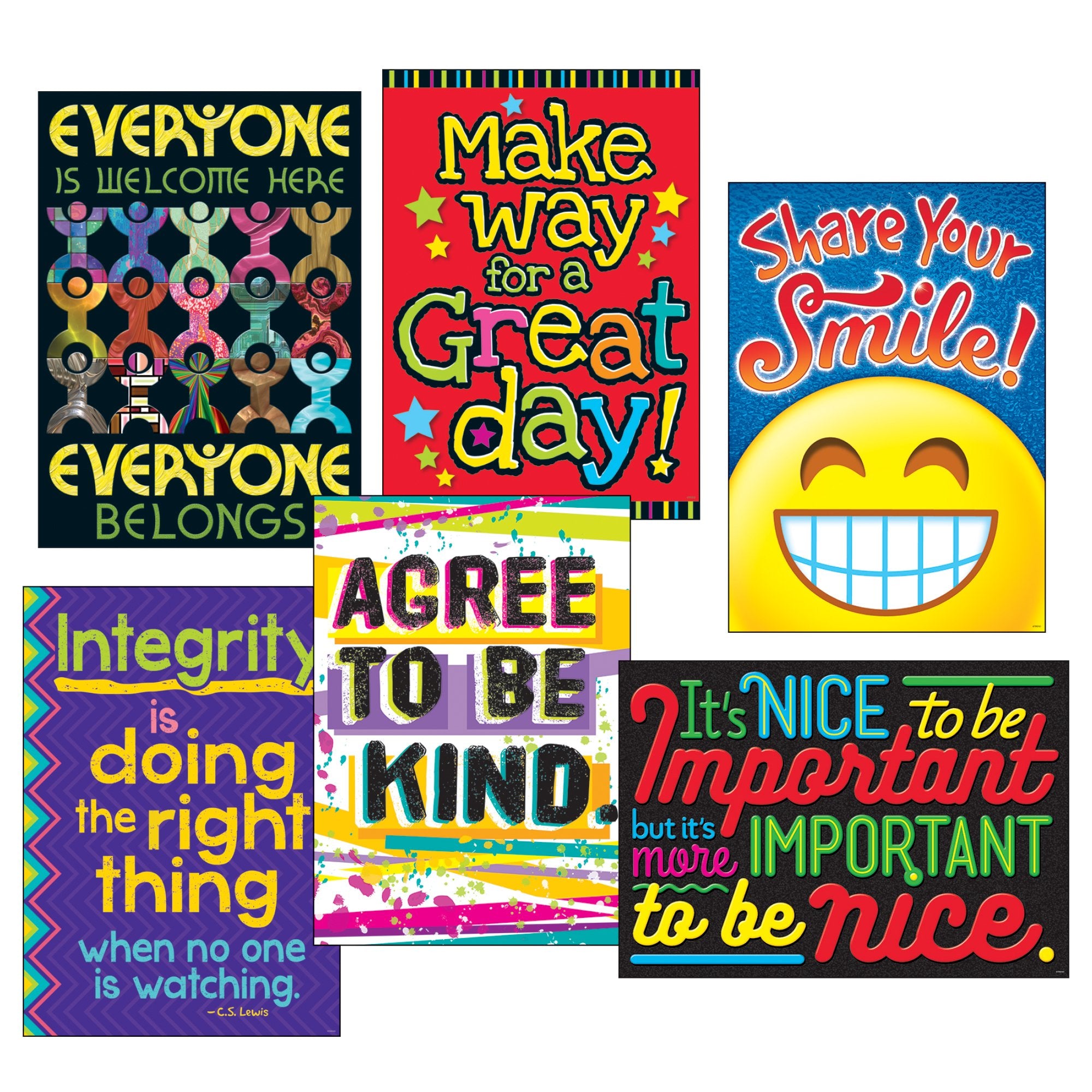 Trend Enterprises, Inc. T-A67938 Kindness Matters Argus Poster Combo Pack
