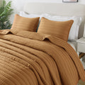 Oversized California Cal King Size Quilt Bedding Sets With Pillow Shams, Yellow Lightweight Bedspread Coverlet, Quilted Blanket