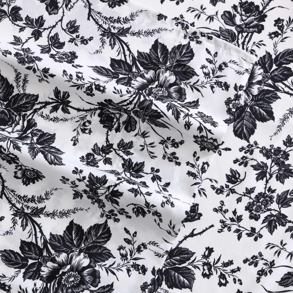 Betsey Johnson - Twin Sheets, Soft & Lightweight Bedding, Fade & Wrinkle Resistant, Ideal Valentine'S Day Gifts (Betseys Toile Black, Twin)