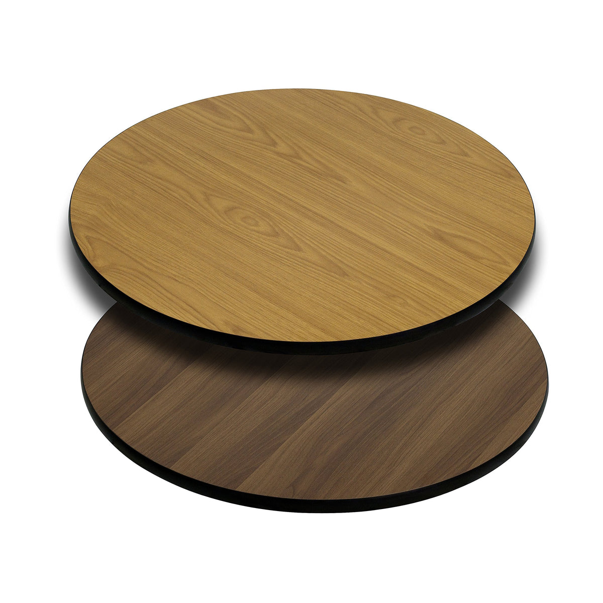 Flash Furniture Glenbrook 30'' Round Table Top with Natural or Walnut Reversible Laminate Top