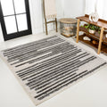 JONATHAN Y MOH207A-3SQ Khalil Modern Berber Stripe Area Rug, Contemporary, Bohemian, Scandinavian, Minimalistic, Rustic for Livi