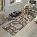 Maples Rugs Reggie Floral Runner Rug Non Slip Hallway Entry Carpet [Made in USA], Multi, 2 x 6