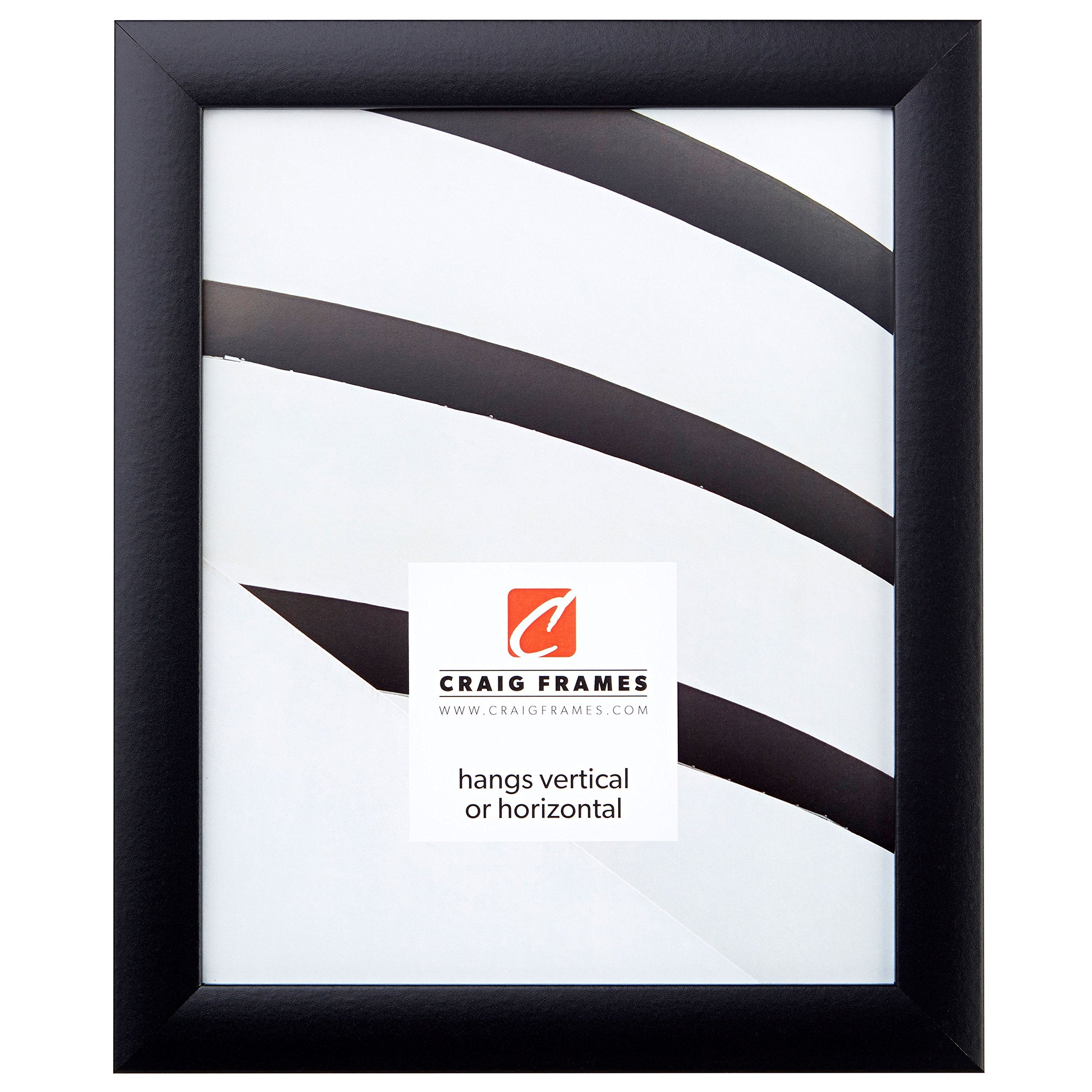 Craig Frames 1WB3BK 7 by 35-Inch Custom Frame, Smooth Finish, 1-Inch Wide, Matte Black