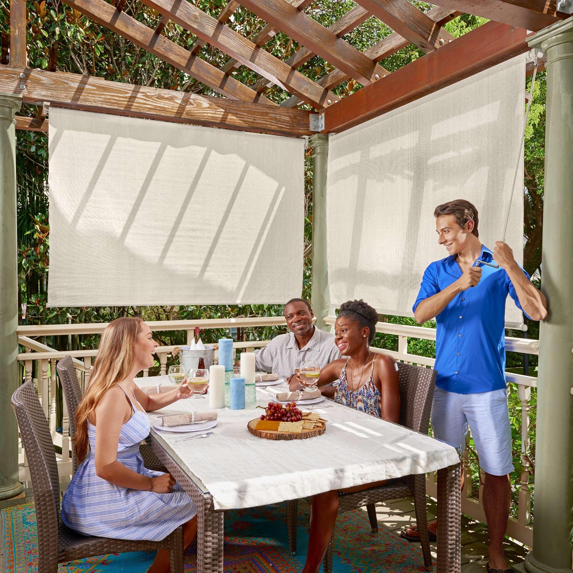 Coolaroo 462161 Roller Shade, 4' X 8', Pebble
