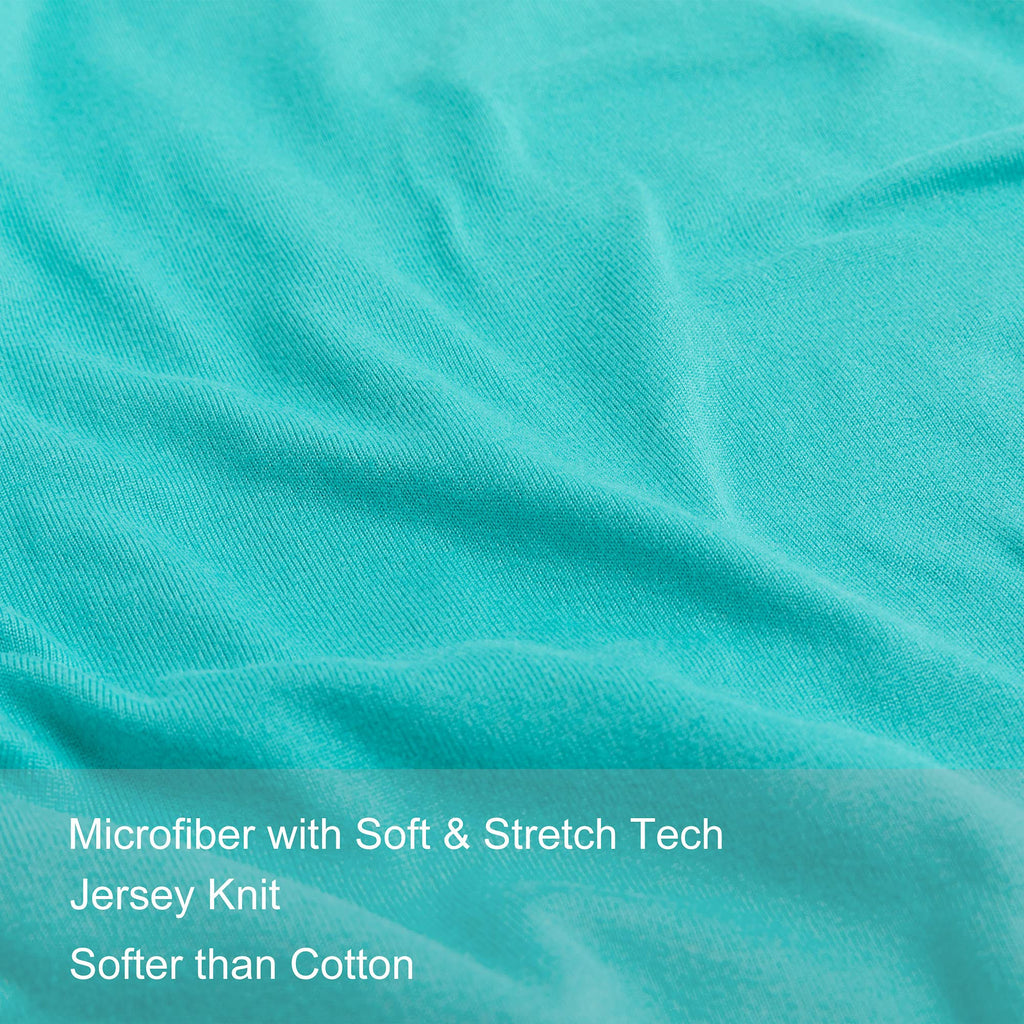 2-Pack Stretch Pillow Cases - Jersey Knit & Envelope Closure Pillowcases With Ultra Soft T-Shirt Like Polyester Blend - Suitable