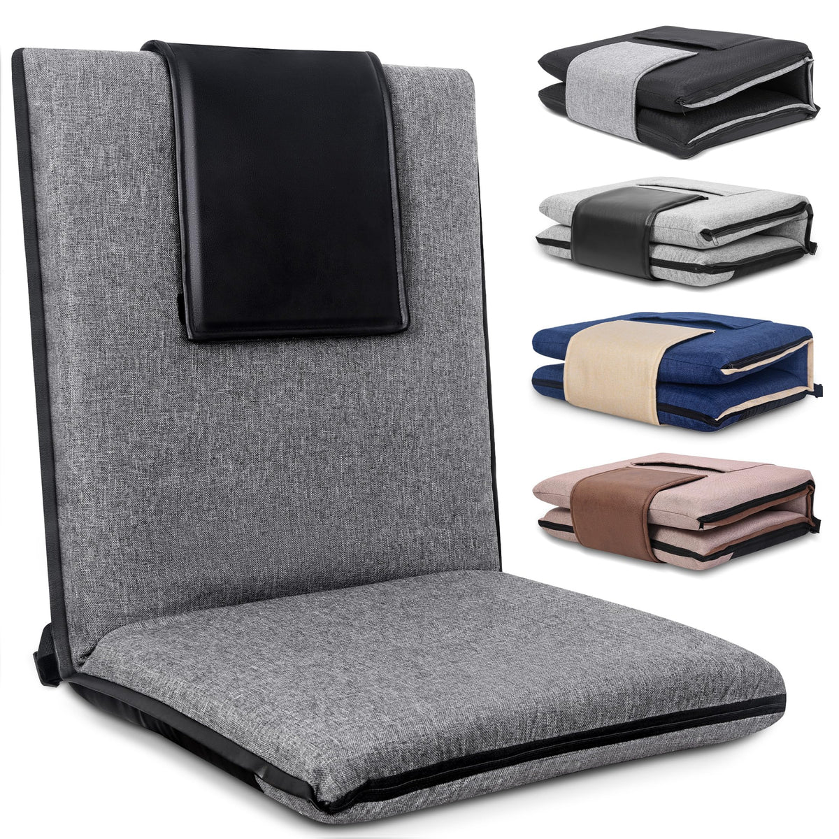 Fastmoment Floor Chair With Water Repellent Fabric 14-Position Adjustable Floor Chair With Back Support Portable Floor Seat For