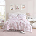 Laura Ashley- Twin Comforter Set, Reversible Cotton Bedding With Matching Sham(S), Farmhouse Home Decor, Dorm Room Essentials (D
