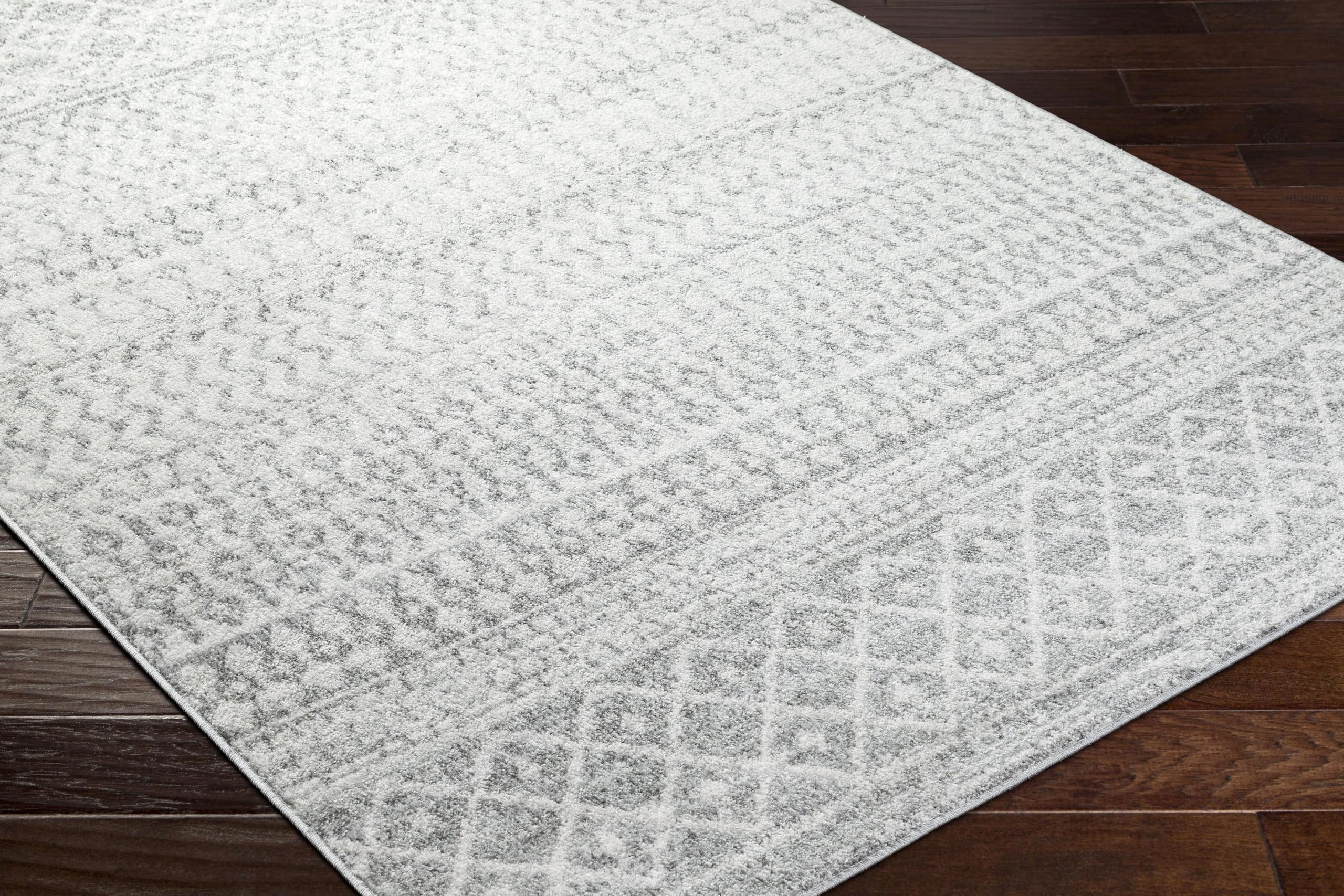 Livabliss Chester Boho Moroccan Area Rug,10' Round,Grey