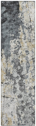 Addison Rugs Indoor/Outdoor Accord Aac33 Black Washable 2'3" X 7'6" Indoor Outdoor Runner Rug, Easy Clean, Machine Washable, Non Shedding, Bedroom, Living Room, Dining Room, Kitchen, Patio Rug