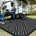 Genimo Outdoor Rug For Patio Clearance,10X14 Waterproof Large Mat,Reversible Plastic Camping Rugs,Rv,Porch,Deck,Camper,Balcony,B