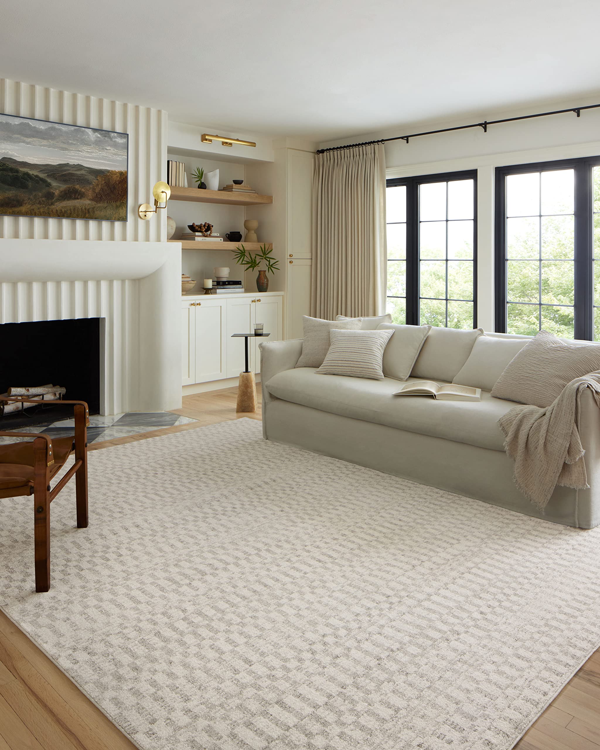 Loloi II Kamala Collection KAM-05 Ivory/Grey 5-3 x 7-9 Area Rug