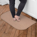 Ritz Solid Accent Rug: 18 x 30 Stain Resistant Kitchen or Living Room Floor Mat - Non-Slip Latex Backing, Machine Washable, Beig