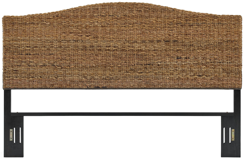 Crosley Furniture Serena Handwoven Natural Fiber Rattan Bed Headboard, Banana Leaf, King