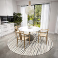 Addison Rugs Waverly 8' X 8' Awa31 Beige Indoor Outdoor Round Rug, Easy Clean, Machine Washable, Non Shedding, Bedroom, Living Room, Dining Room, Kitchen, Patio Rug