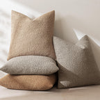 Miulee 18X18 Inch Decorative Pillow Covers For Couch Bed Set Of 2 Textured Boucle Neutral Throw Pillows Light Brown Accent Solid Cushion Pillowcase Cozy Soft Chair Sofa Livingroom Home Decor