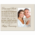 LifeSong Milestones Personalized 35th Year Wedding for Couple 35th Frame Holds 1 4x6 Photo 8 H X 10 W (Ivory)