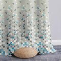 Story@Home Sheer Curtains 8 Feet Long Set Of 1 | Geometric Printed | Semi Transparent Net Curtain | Semi Long Door Curtain For L